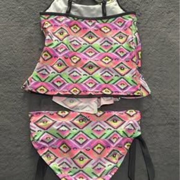 2pc Justice Girls Colorful Tankini Swimsuit Sets BUNDLE - Picture 4 of 7